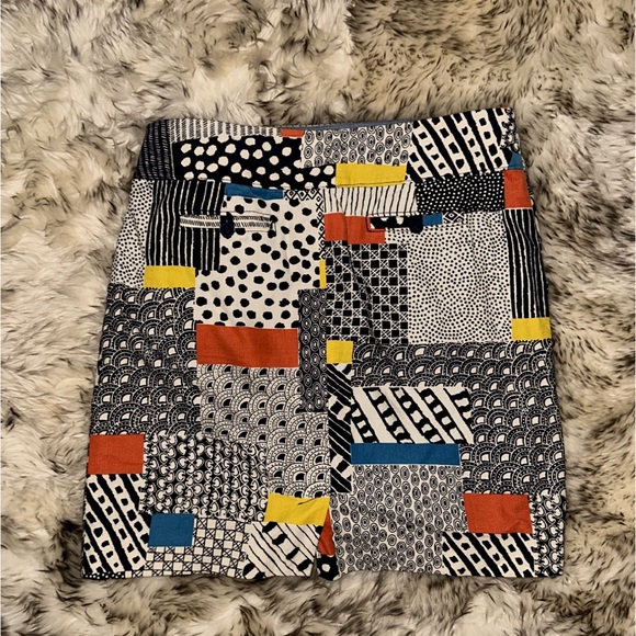 Patchwork Corduroy Pencil Skirt with Button Details and Pockets, fully lined - Picture 2 of 4